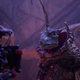 Filming a scene from The Dark Crystal: Age of Resistance.